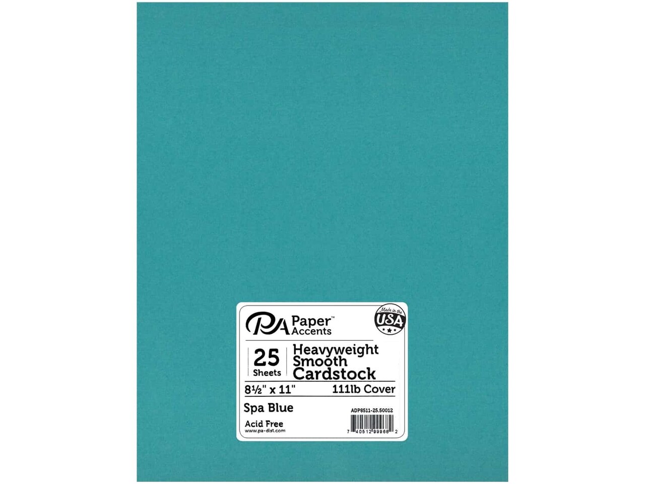 Paper Accents Heavyweight Smooth Cardstock - 8 1/2 x 11 in. - #50012 Spa Blue 25 pc.